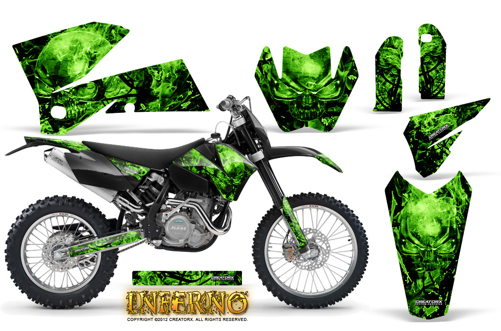 KTM C4 Graphics Kit Inferno Green